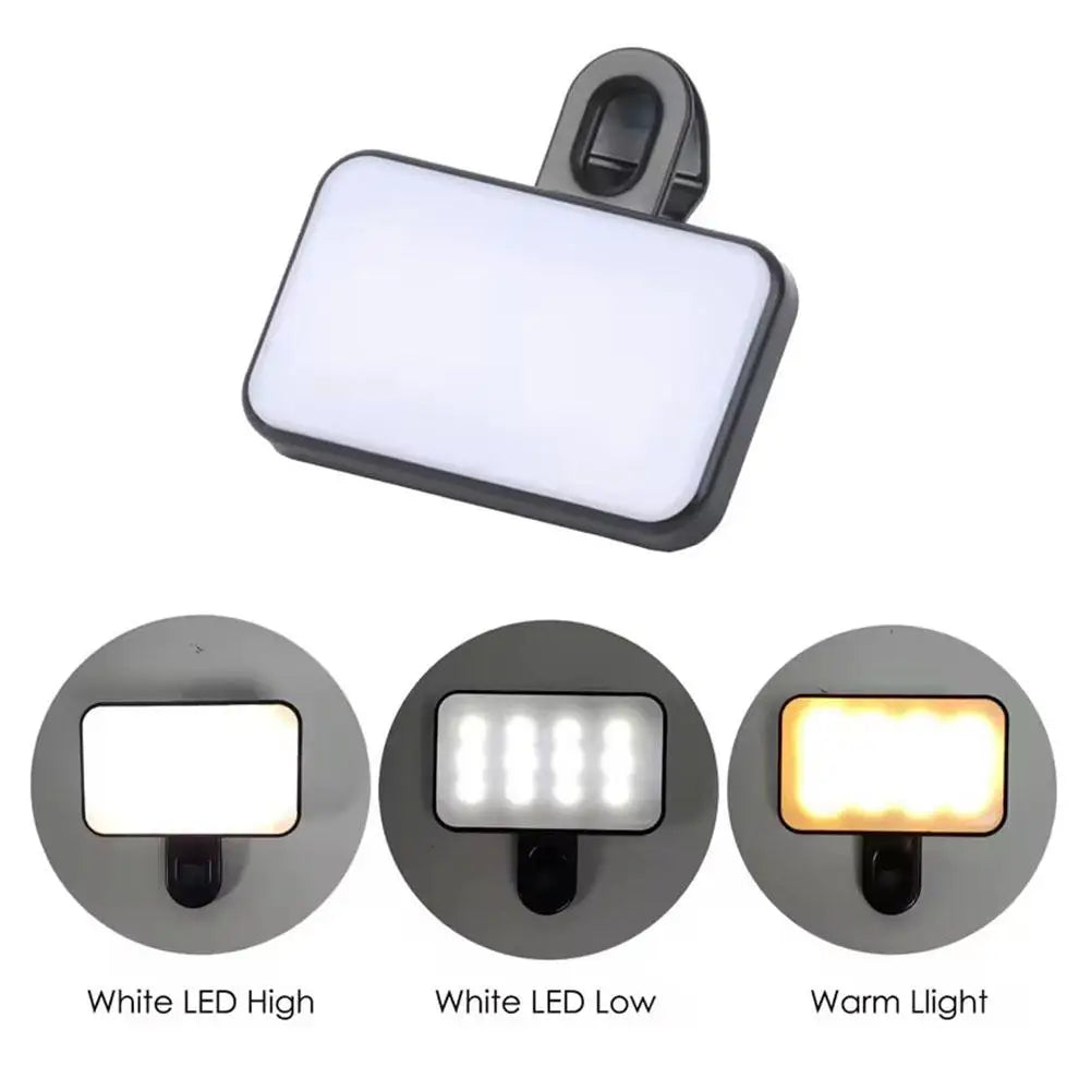 LED Selfie Ring Light Clip for Mobile & Laptop