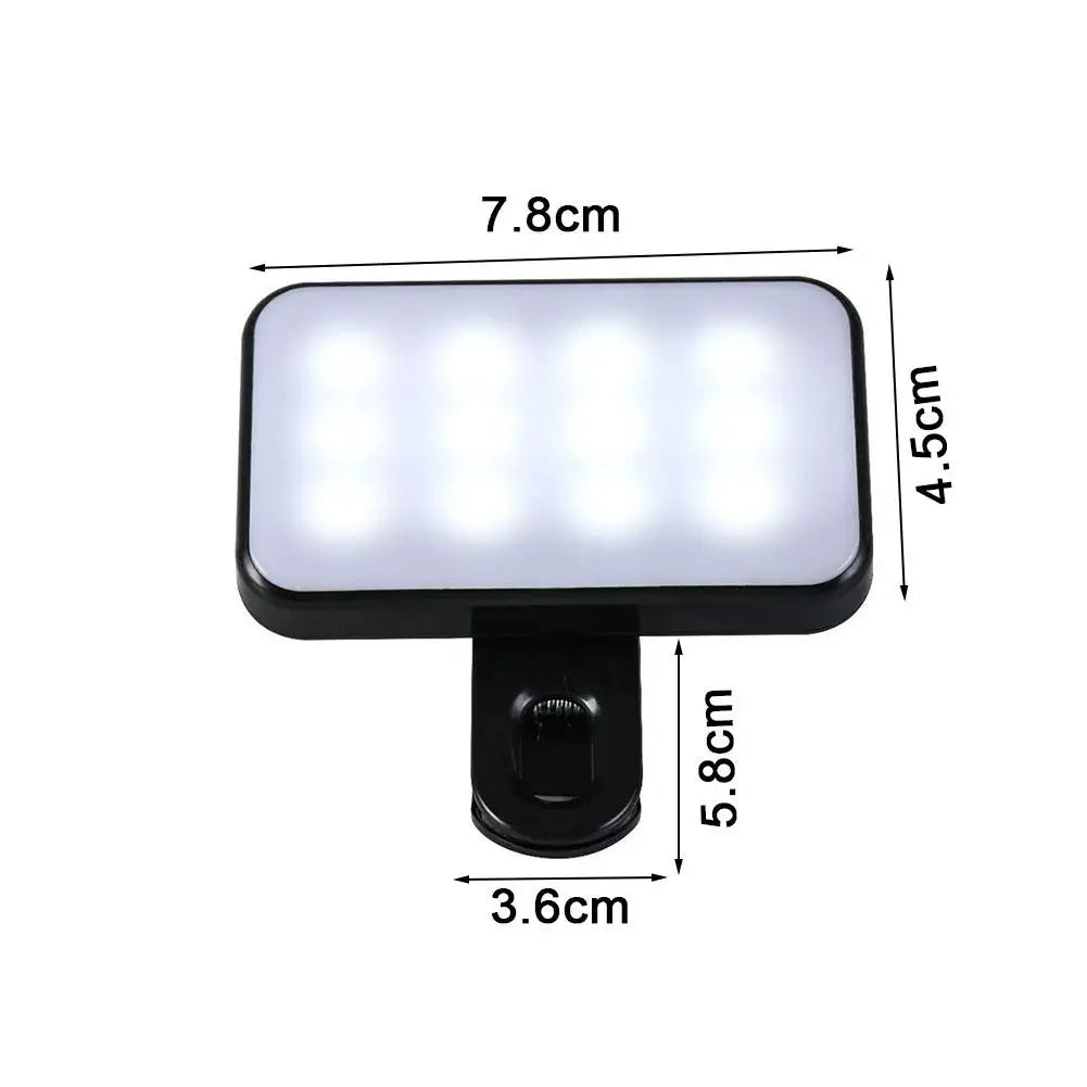 LED Selfie Ring Light Clip for Mobile & Laptop