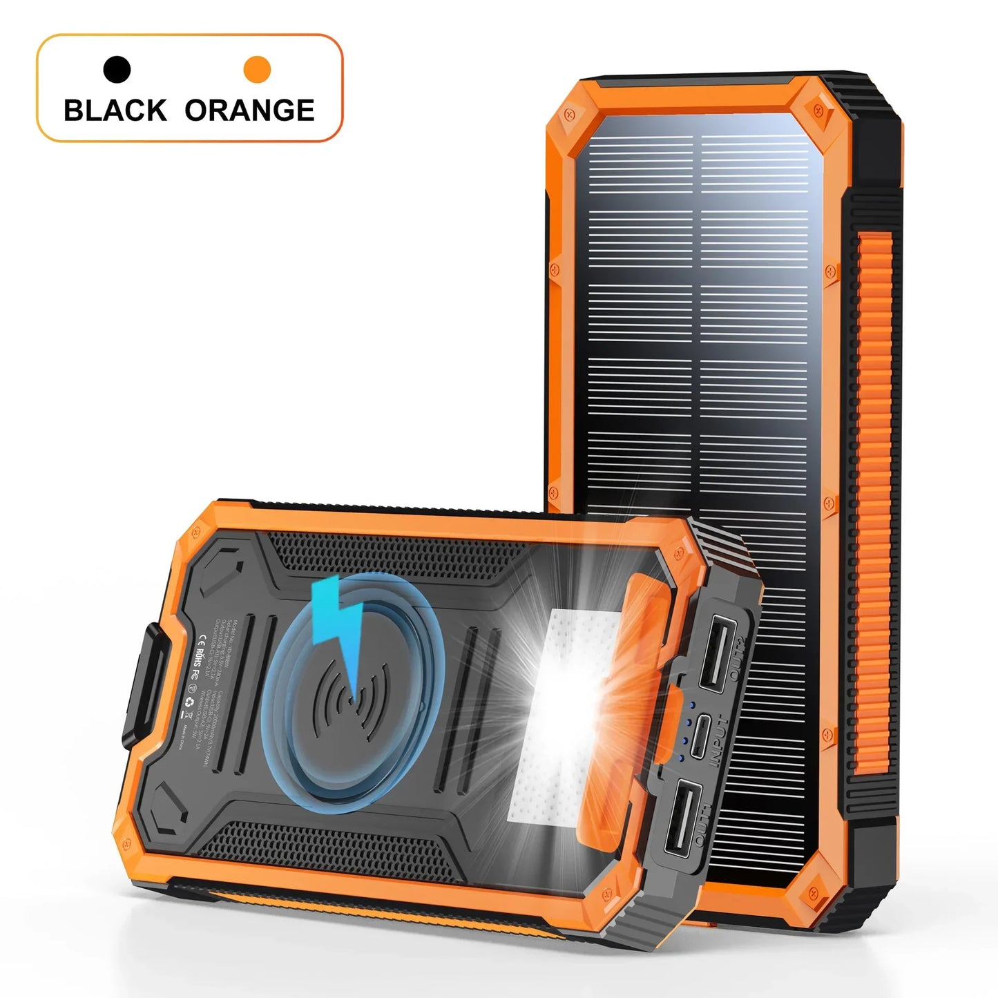 Waterproof Solar Power Bank 99800mAh: Fast Charge & Camp Light