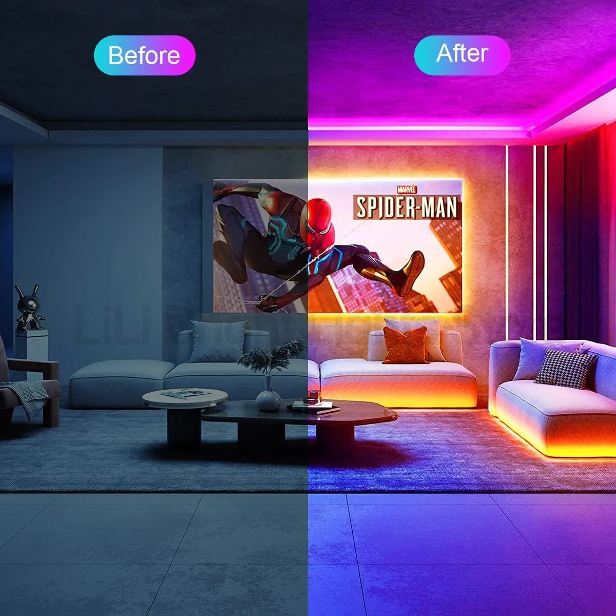 Bluetooth RGB LED Strip Light: 5M-20M, USB, Infrared Control